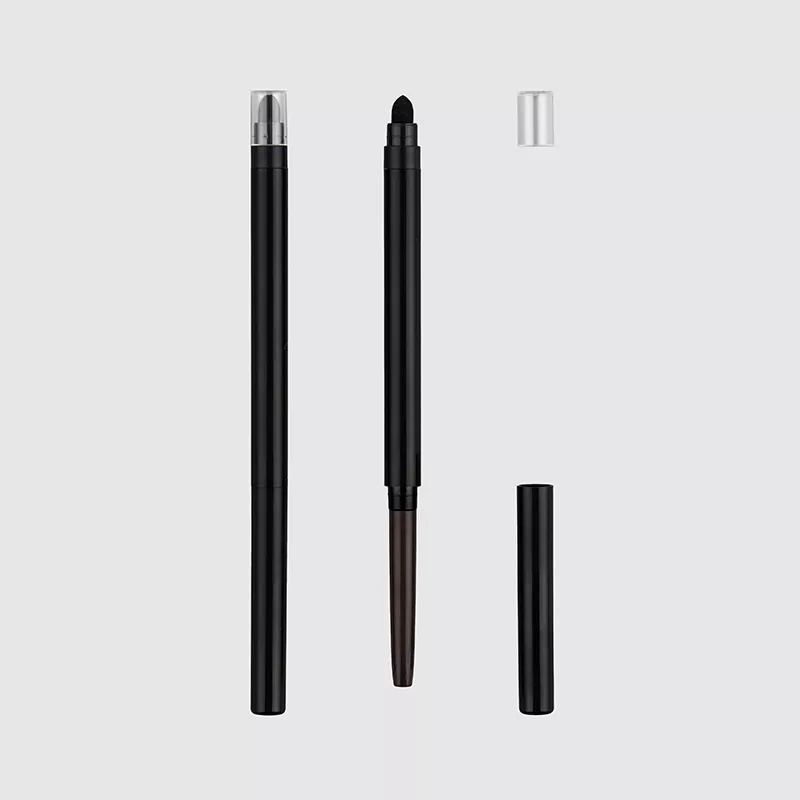 3-in-1 Brow Tool Pencil na may Cotton Swab at Sharpener Packaging