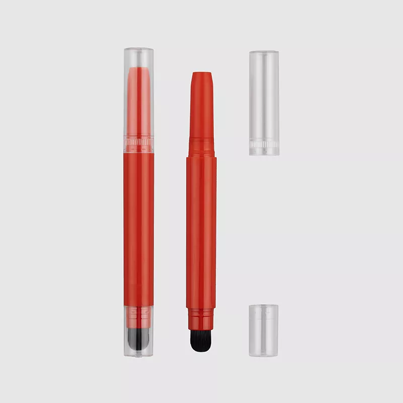 Lip na lapis ng mata at bilog na brush packaging